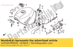 Here you can order the clamp,fuel tube from Honda, with part number 16956KM9000: