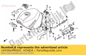 Honda 16956KM9000 clamp,fuel tube - Bottom side