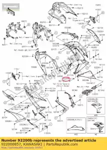 kawasaki 922000857 arandela, 5.5x18x1.6 zr800ads - Lado inferior