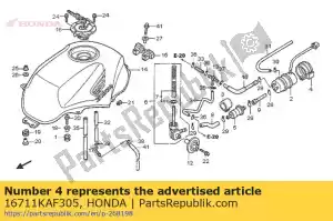 honda 16711KAF305 caoutchouc, pompe à carburant - La partie au fond