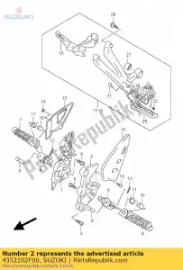 Suzuki 4352102F00 bracket,ftrst,l - Bottom side