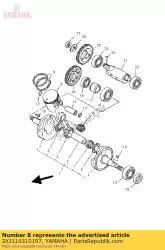 Aqui você pode pedir o pistão (std) em Yamaha , com o número da peça 2XJ116310197: