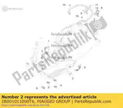 Qui puoi ordinare spoiler deckel da Piaggio Group , con numero parte 1B001011000T6: