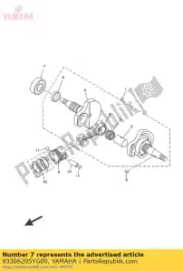 yamaha 93306205YG00 lager - Onderkant