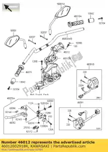 kawasaki 46012002918R uchwyt-uchwyt, upp, f.s.bl kle65 - Dół