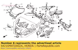Aqui você pode pedir o guarda, r. Vento * nh1 * (nh1 preto) em Honda , com o número da peça 64216MATD00ZA: