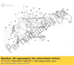 Ici, vous pouvez commander le trappe à gants auprès de Piaggio Group , avec le numéro de pièce 577175: