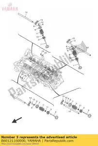 yamaha B60121160000 seat, valve spring - Bottom side