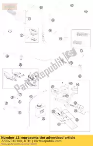 KTM 77002010100 throttle grip cpl. 4-st.  09 - Bottom side