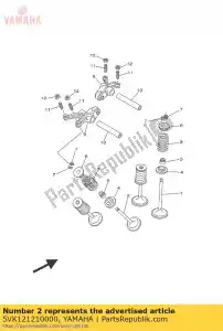 yamaha 5VK121210000 válvula, escape - Lado inferior
