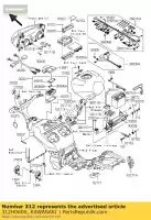 312H0600, Kawasaki, nut-hex,6 mm zx1200-a1 kawasaki zx 1200 2000 2001 2002 2003 2004 2005 2006, New