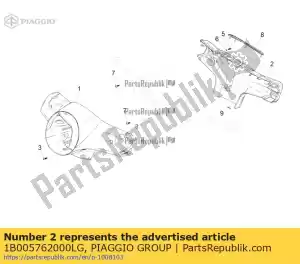 Piaggio Group 1B005762000LG copertura posteriore manubrio - Lado inferior