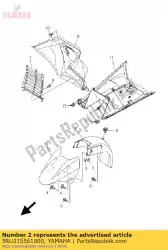 Aquí puede pedir guardabarros delantero 2 de Yamaha , con el número de pieza 5RU215561000: