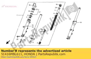 honda 51416MBL611 lente, fr. rebound - Onderkant