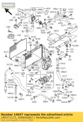 Qui puoi ordinare schermo, radiatore da Kawasaki , con numero parte 140371171: