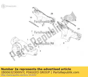 Piaggio Group 1B006323000VY tampa traseira do guidão - Lado inferior