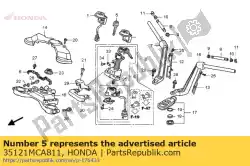 Aquí puede pedir llave en blanco de Honda , con el número de pieza 35121MCA811: