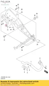 suzuki 1478142A20 capa, silenciador - Lado inferior