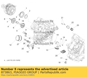 aprilia 873863 oil pump assy. - Left side