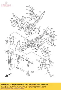 yamaha 5VX271130000 collar, soporte principal - Lado inferior