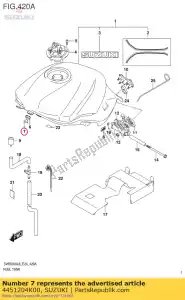 suzuki 4451204K00 poduszka, zbiornik - Dół