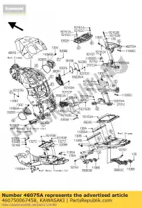 Kawasaki 460750067458 grip,tail,rh,p.silver - Bottom side