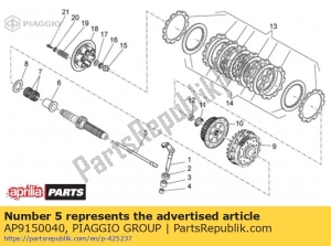 aprilia AP9150040 rod - Bottom side