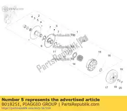 Ici, vous pouvez commander le roulement à billes radial auprès de Piaggio Group , avec le numéro de pièce B018251: