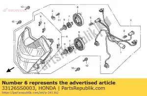 Honda 33126SS0003 capa de borracha - Lado inferior