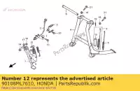 90108ML7610, Honda, bolt, side stand pivot honda cb cbr ntv vfr 125 450 600 650 750 1000 1987 1988 1989 1990 1991 1993 1995 1996 1997, New