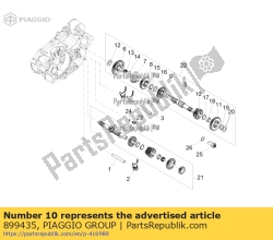 Aprilia 899435, Engrenage 6a, OEM: Aprilia 899435