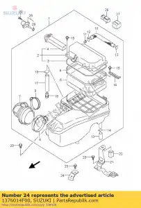 Suzuki 1376014F00 suporte, limpador - Lado inferior