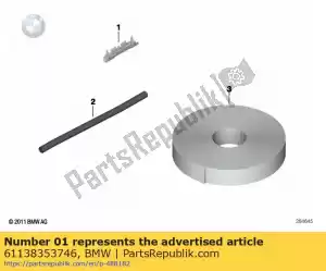 bmw 61138353746 cable connector - Bottom side