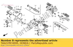 Aquí puede pedir cubierta comp., manguera de freno de Honda , con el número de pieza 50621MCH000: