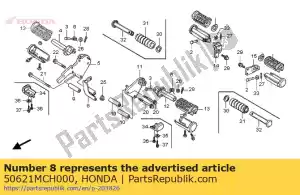 Honda 50621MCH000 deksel comp., remslang - Onderkant