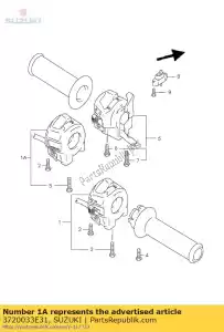 suzuki 3720033E31 manivela de interruptor r - Lado inferior