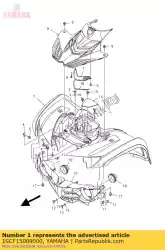 Aqui você pode pedir o conjunto do pára-choque dianteiro em Yamaha , com o número da peça 1SCF15009000: