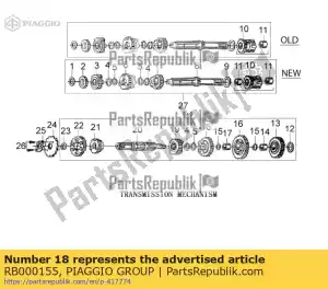 Piaggio Group RB000155 tandem - La partie au fond