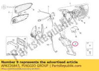 AP8226843, Piaggio Group, plate light support aprilia  scarabeo sr zd4vfb00, zd4vfd00, zd4vfu00, zd4vfj, zd4vz000 50 125 2004 2005 2006 2007 2008 2009 2010 2011 2012 2013 2014 2016 2017, New