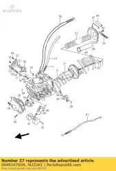 Here you can order the jet, main(97. 5) from Suzuki, with part number 0949197004: