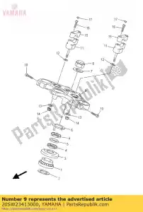 yamaha 20SW23413000 couronne, poignée - La partie au fond