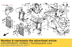 Here you can order the guard, l. Radiator heat from Honda, with part number 19033MCB610: