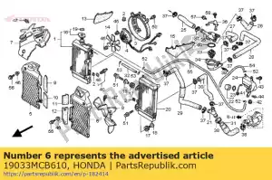 Honda 19033MCB610 garde, l. chaleur du radiateur - La partie au fond