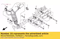 90107969000, Honda, bullone, flangia, 10x90 honda cbr  f cbr600f 600 , Nuovo