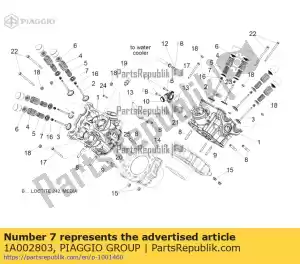 Piaggio Group 1A002803 lower cap - Bottom side