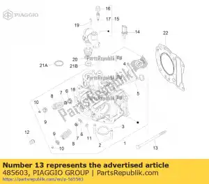 Piaggio Group 485603 parafuso c / flange - Lado inferior