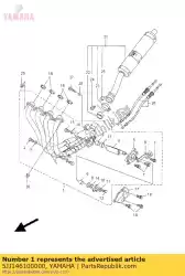 Aquí puede pedir conjunto de tubo de escape 1 de Yamaha , con el número de pieza 5JJ146100000: