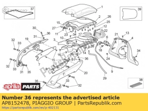 aprilia AP8152478 arbusto - Lado inferior