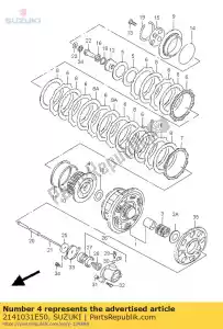 suzuki 2141031E50 hub,clutch slee - Bottom side