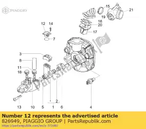 Piaggio Group 826949 compressor - Lado inferior